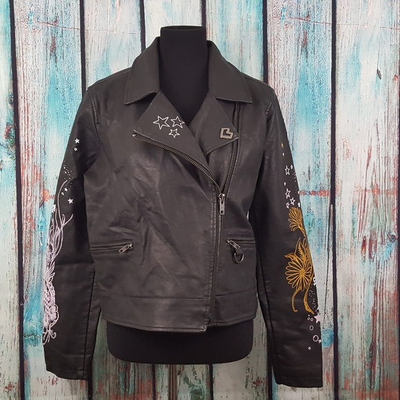 William Rast Jackets & Blazers - NWT William Rast Ace Graffiti Moto Jacket